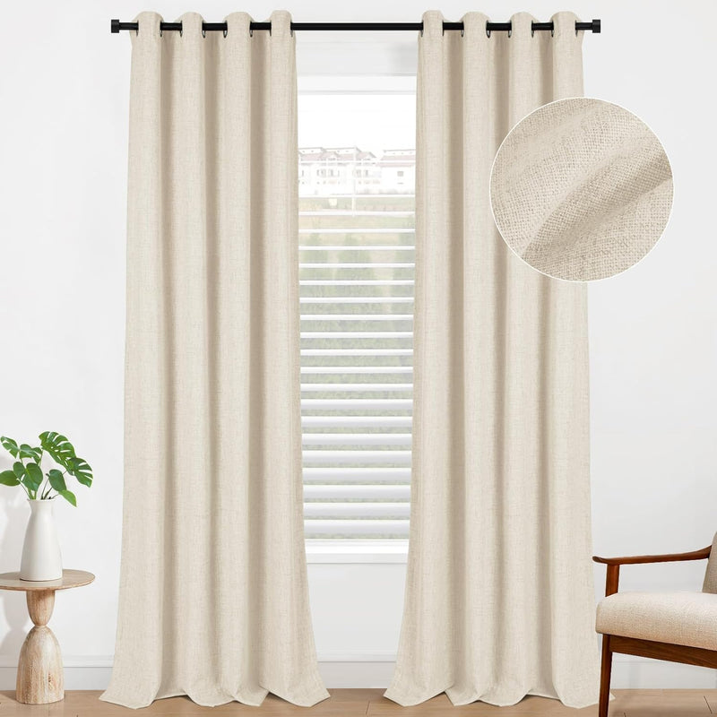 100% Blackout Curtains 2 Panels Set Grommet Curtains