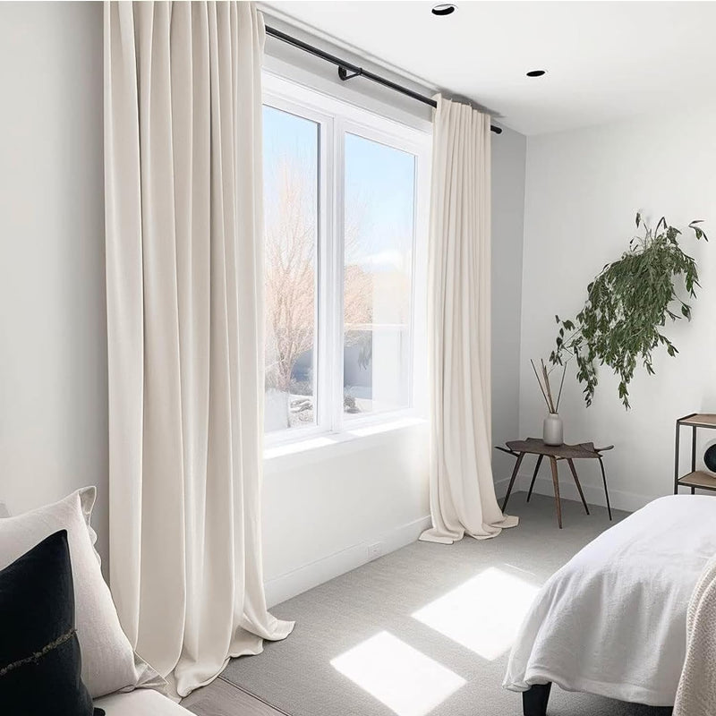 100% Blackout Curtains 2 Panels Set Grommet Curtains