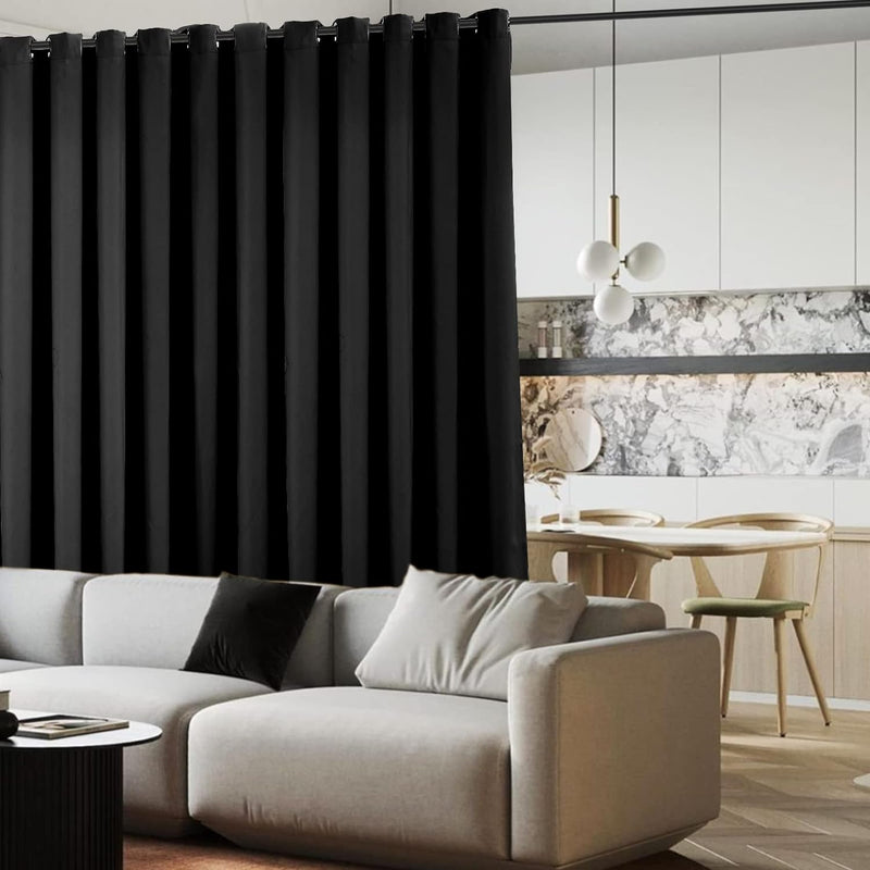 Blackout Room Divider Curtain for Living Room Grommet Wall Divider Curtains