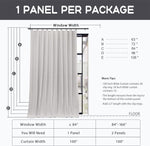 Door Curtains 100% Blackout Linen Curtains Clip Rings Rod Pocket 1 Panel