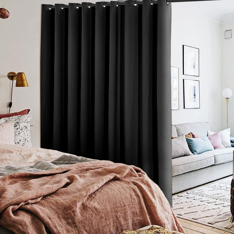 Blackout Room Divider Curtain for Living Room Grommet Wall Divider Curtains