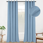 100% Blackout Curtains 2 Panels Set Grommet Curtains