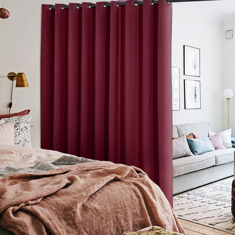 Blackout Room Divider Curtain for Living Room Grommet Wall Divider Curtains
