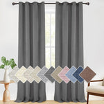 100% Blackout Curtains 2 Panels Set Grommet Curtains