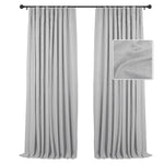 100% Blackout Curtains Linen Drapes Clip Rings Rod Pocket 2 Panels Set