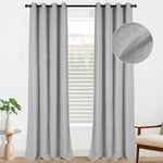 100% Blackout Curtains 2 Panels Set Grommet Curtains