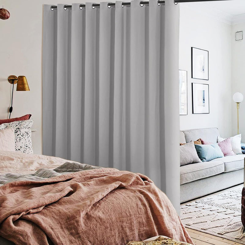 Blackout Room Divider Curtain for Living Room Grommet Wall Divider Curtains