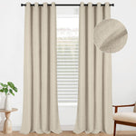 100% Blackout Curtains 2 Panels Set Grommet Curtains