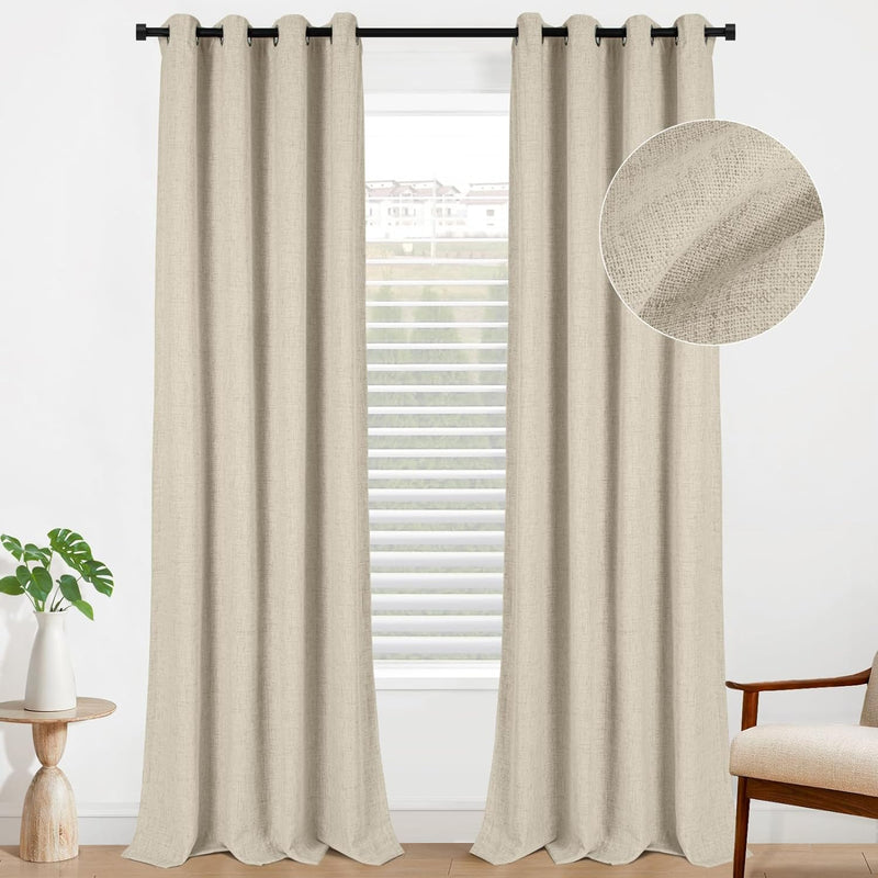 100% Blackout Curtains 2 Panels Set Grommet Curtains