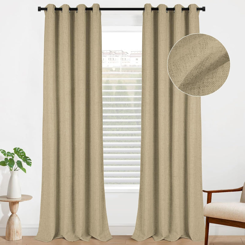 100% Blackout Curtains 2 Panels Set Grommet Curtains