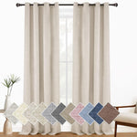 100% Blackout Curtains 2 Panels Set Grommet Curtains