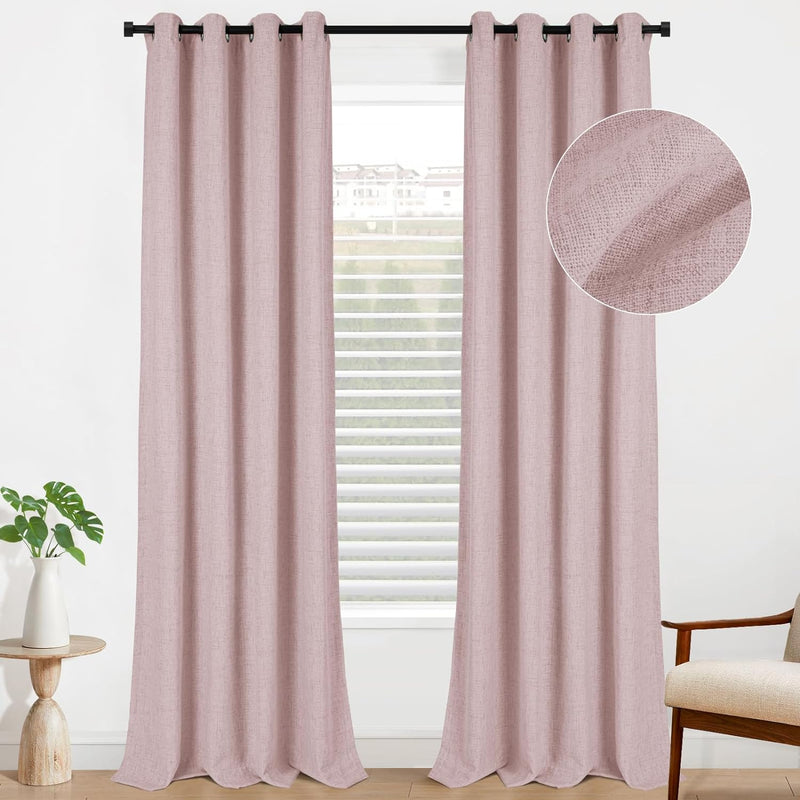 100% Blackout Curtains 2 Panels Set Grommet Curtains
